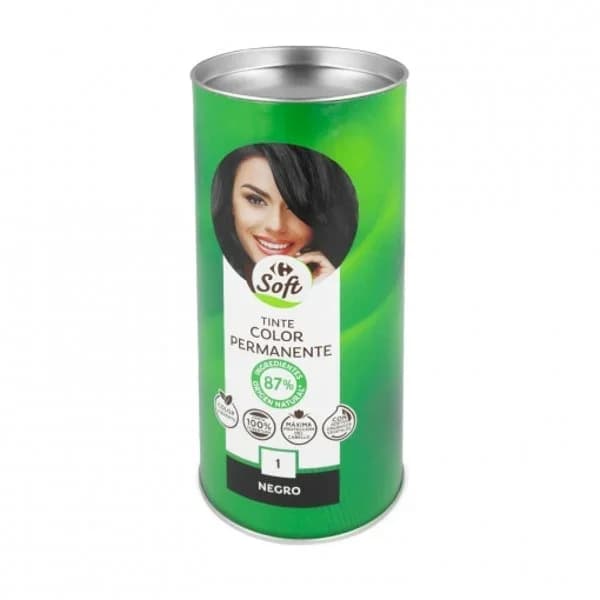 Tinte color permanente nº 1 negro Carrefour Soft 1 ud. - 1 ud - Imagen del producto en Findit