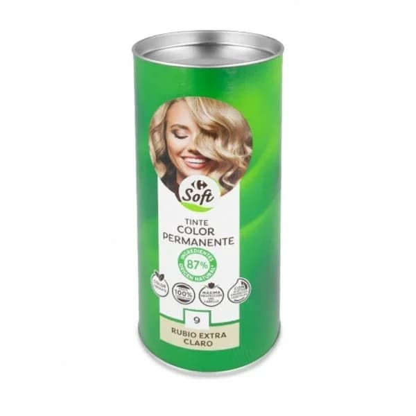 Tinte color permanente nº 9 rubio extra claro Carrefour Soft 1 ud. - 1 ud - Imagen del producto en Findit