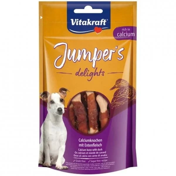 Snacks de pato con calcio para perros Jumpers Delights Vitakraft 80 g. - 0.08 kg - Imagen del producto en Findit