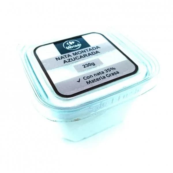 Nata montada azucarada Carrefour El Mercado 230 g - 0.23 kg - Imagen del producto en Findit