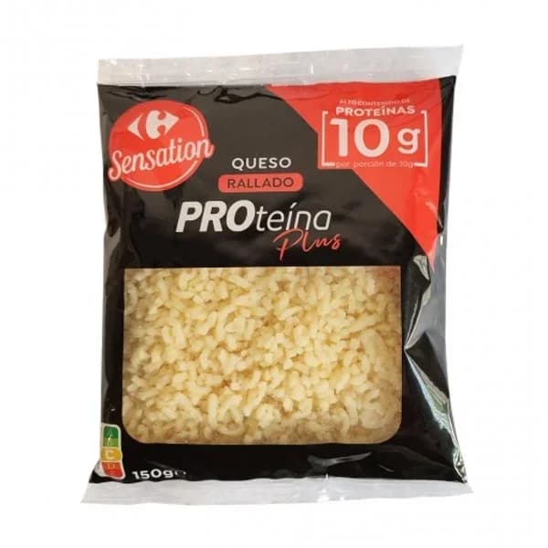 Queso rallado Proteína Plus Sensation Carrefour sin gluten 150 g. - 0.15 kg - Imagen del producto en Findit
