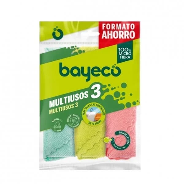 Set 3 Bayetas Multiusos Microfibra BAYECO - 1.82 ud - Imagen del producto en Findit