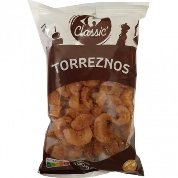 Torreznos Classic Carrefour sin gluten 100 g. - 0.1 kg - Imagen del producto en Findit