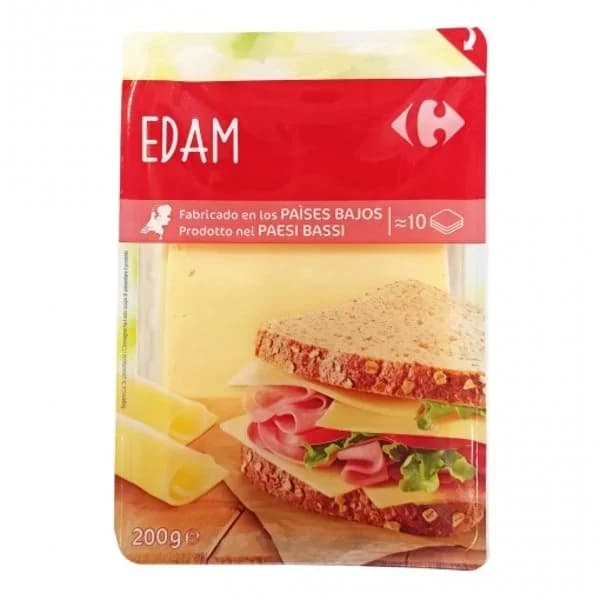 Queso edam en lonchas Carrefour 200 g. - 0.2 kg - Imagen del producto en Findit