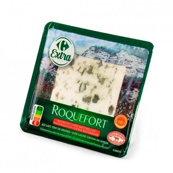 Queso roquefort D.O.P Extra Carrefour cuña 100 g - 0.1 kg - Imagen del producto en Findit
