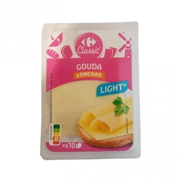 Queso gouda en lonchas light Carrefour Classic' 200 g. - 0.2 kg - Imagen del producto en Findit