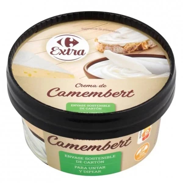 Crema de queso camembert Carrefour Extra sin gluten 125 g. - 0.12 kg - Imagen del producto en Findit