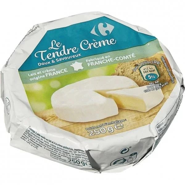 Queso Le Tendre Créme Carrefour 250 g - 0.25 kg - Imagen del producto en Findit