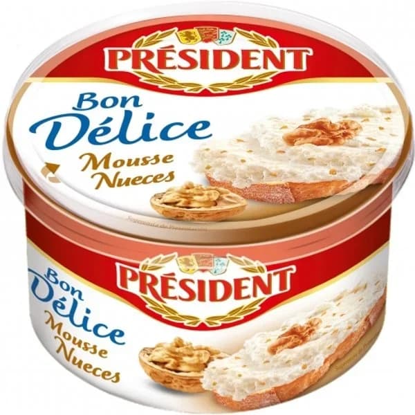Mousse de queso con nueces Rondelé Président 125 g. - 0.12 kg - Imagen del producto en Findit