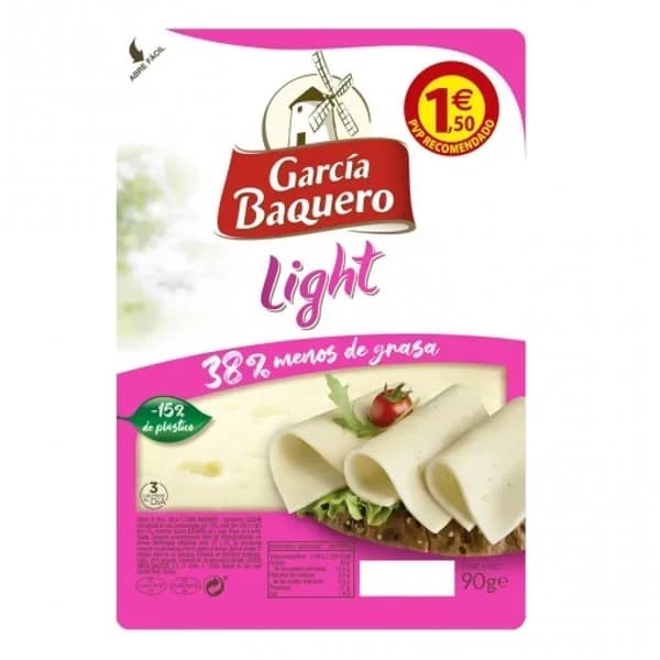 Queso en lonchas light García Baquero 90 g. - 0.09 kg - Imagen del producto en Findit