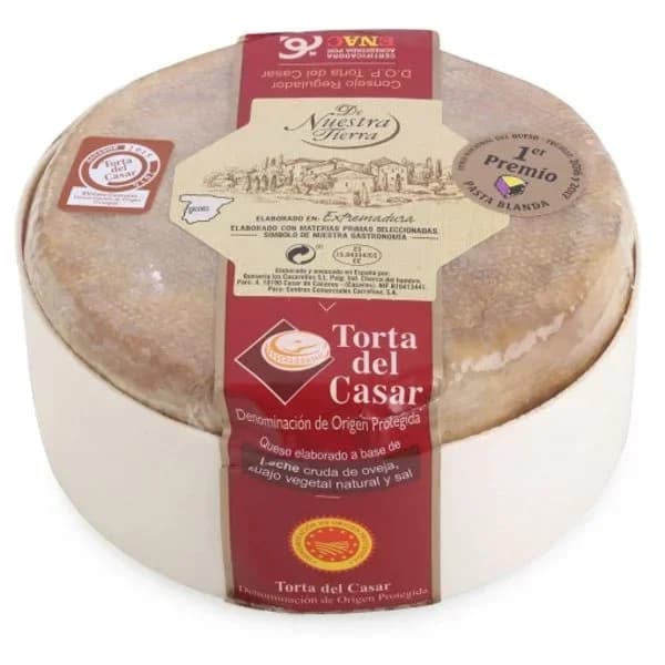 Queso D.O.P. Torta del Casar mediana De Nuestra Tierra pieza 625 g aprox - 0.8 kg - Imagen del producto en Findit