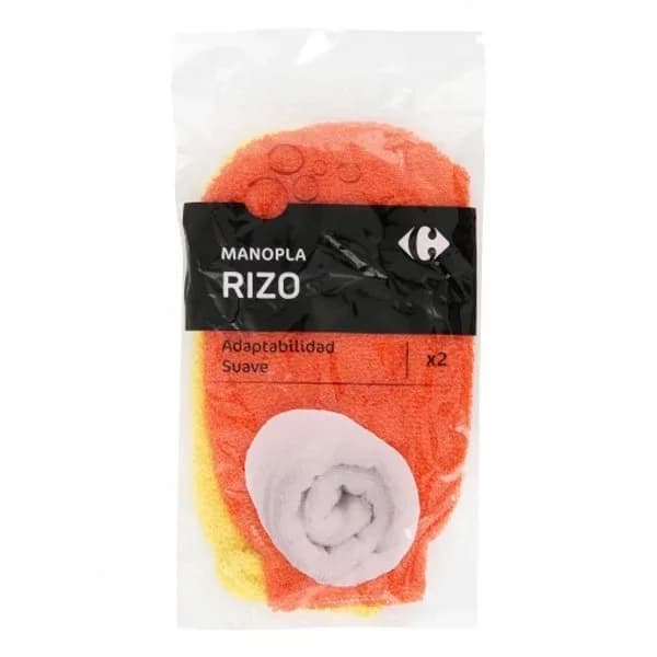 Manopla rizo Carrefour 2 ud. - 2 ud - Imagen del producto en Findit