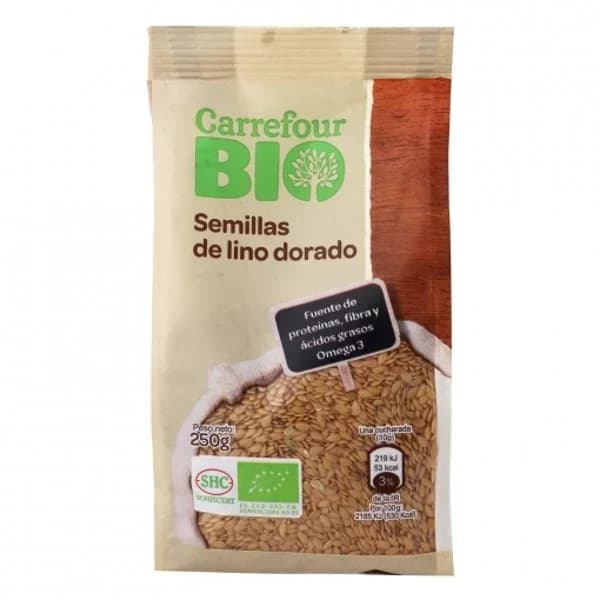 Semillas de lino dorado ecológicas Carrefour Bio 250 g. - 0.25 kg - Imagen del producto en Findit