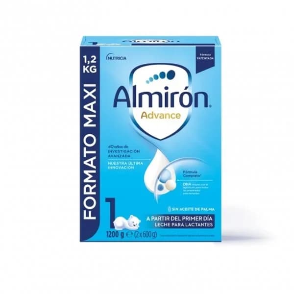 Leche infantil para lactantes desde el primer día en polvo Almirón Advance 1 sin aceite de palma 1200 g. - 1.2 kg - Imagen del producto en Findit