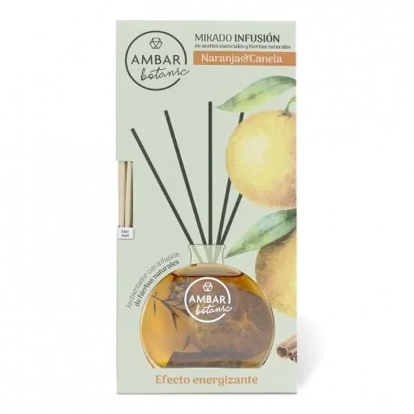 Ambientador de varillas infusión naranja canela Ambar Botanic 75 ml. - 0.08 l - Imagen del producto en Findit