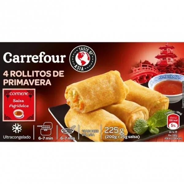 Rollitos primavera Carrefour 225 g. - 0.22 kg - Imagen del producto en Findit