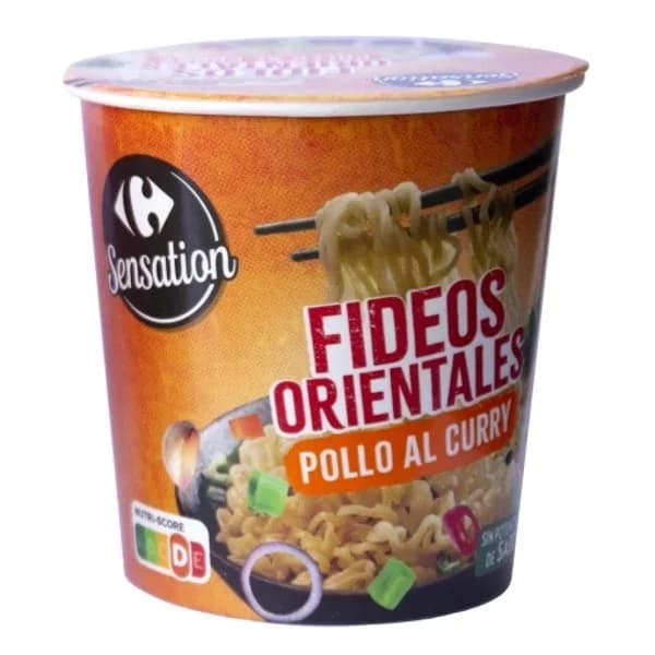 Fideos orientales de pollo al curry Sensation Carrefour 65 g. - 0.07 kg - Imagen del producto en Findit