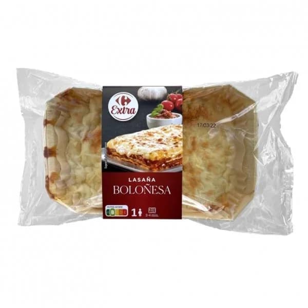 Lasaña boloñesa Carrefour Extra 350 g. - 0.35 kg - Imagen del producto en Findit