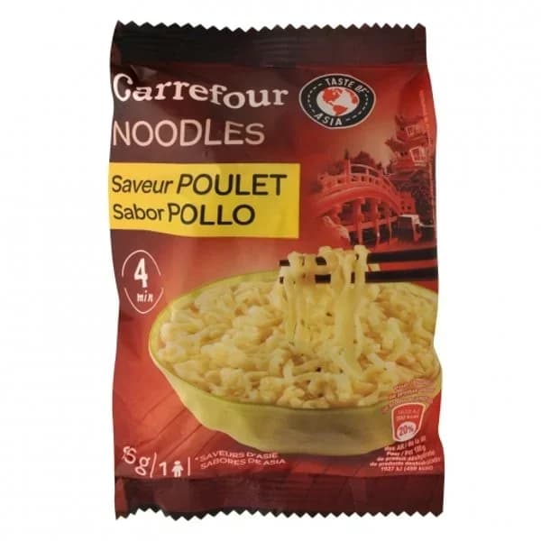 Noodles sabor pollo Carrefour 85 g. - 0.09 kg - Imagen del producto en Findit
