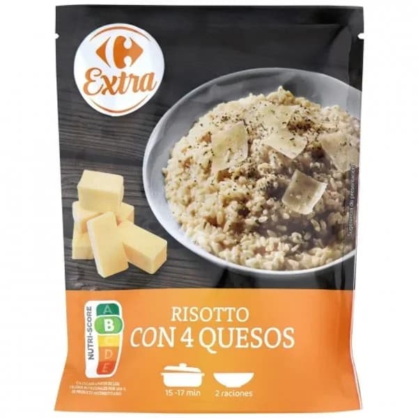Risotto con 4 quesos Extra Carrefour doy pack 175 g. - 0.17 kg - Imagen del producto en Findit