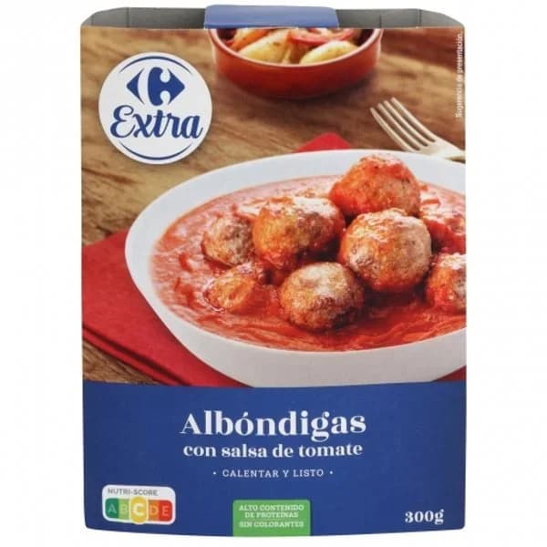 Albóndigas con salsa de tomate Extra Carrefour 300 g. - 0.3 kg - Imagen del producto en Findit