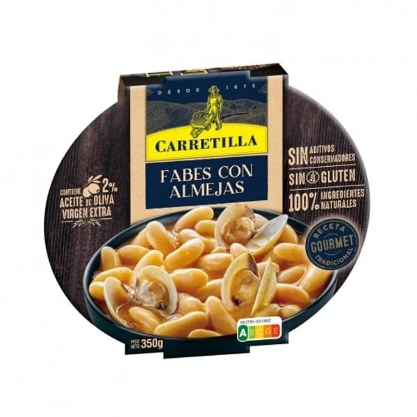 Fabes con almejas receta gourmet Carretilla sin gluten 350 g. - 0.35 kg - Imagen del producto en Findit