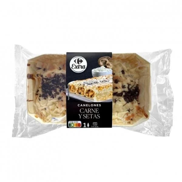 Canelones de carne y setas Carrefour Extra 350 g. - 0.35 kg - Imagen del producto en Findit