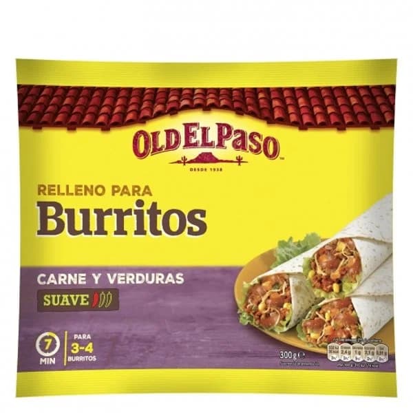 Relleno para burritos con carne y verduras Old El Paso 300 g. - 1 ud - Imagen del producto en Findit