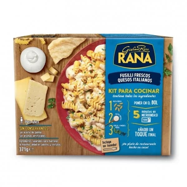 Fusilli frescos de quesos italianos Rana sin aceite de palma 371 g. - 1 ud - Imagen del producto en Findit