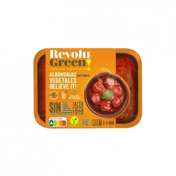 Albóndigas vegetales con tomate Revolugreen sin gluten sin lactosa 250 g. - 0.27 kg - Imagen del producto en Findit