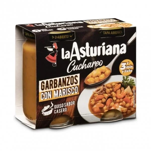 Garbanzos con marisco La Asturiana 495 g. - 0.5 kg - Imagen del producto en Findit