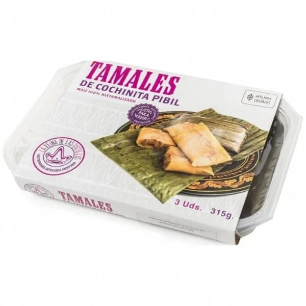 Tamales de cochinita pibil La Reina de las Tortillas 314 g. - 1 ud - Imagen del producto en Findit