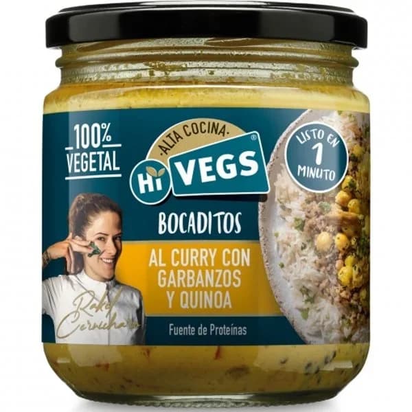 Bocaditos al curry con garbanzos y quinoa Hi Vegs 290 g. - 1 ud - Imagen del producto en Findit