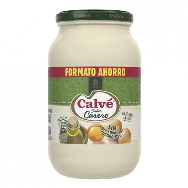 Mayonesa sabor casero Calvé sin lactosa tarro 650 ml. - 0.65 l - Imagen del producto en Findit