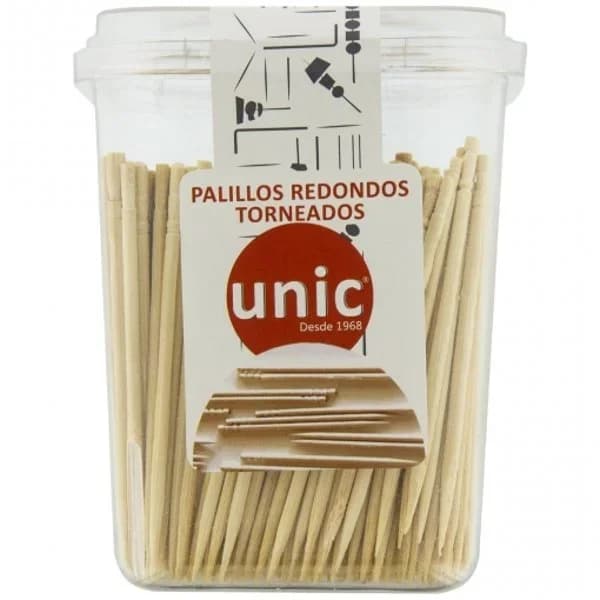 Palillos Redondos Torneados de Madera UNIC de 550 piezas - 1 ud - Imagen del producto en Findit