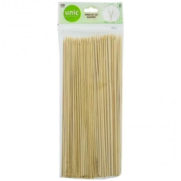Pincho de Madera para Brocheta 25 cm UNIC de 100 piezas - 99.5 ud - Imagen del producto en Findit