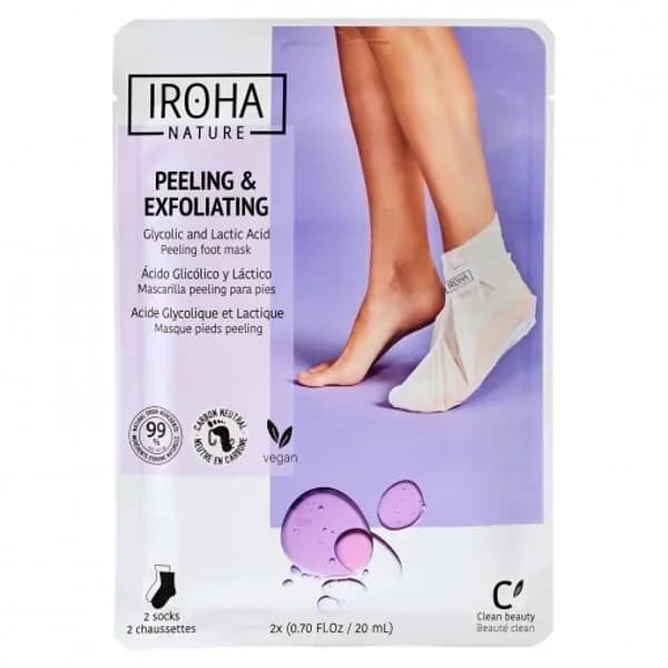 Calcetines peeling exfoliantes con ácido glicólico Iroha Nature 1 ud. - 1 ud - Imagen del producto en Findit