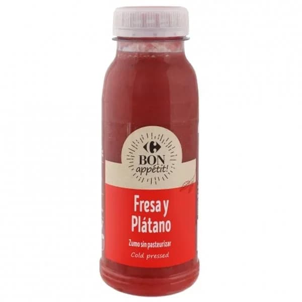 Smoothie fresa y plátano Carrefour botella 25 cl. - 0.25 l - Imagen del producto en Findit