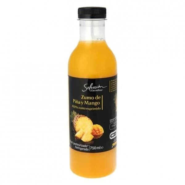 Zumo de piña y mango Carrefour Selección exprimido botella 75 cl. - 0.75 l - Imagen del producto en Findit