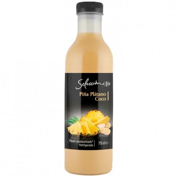 Zumo de piña, plátano y coco Carrefour Selección exprimido botella 75 cl. - 0.75 l - Imagen del producto en Findit