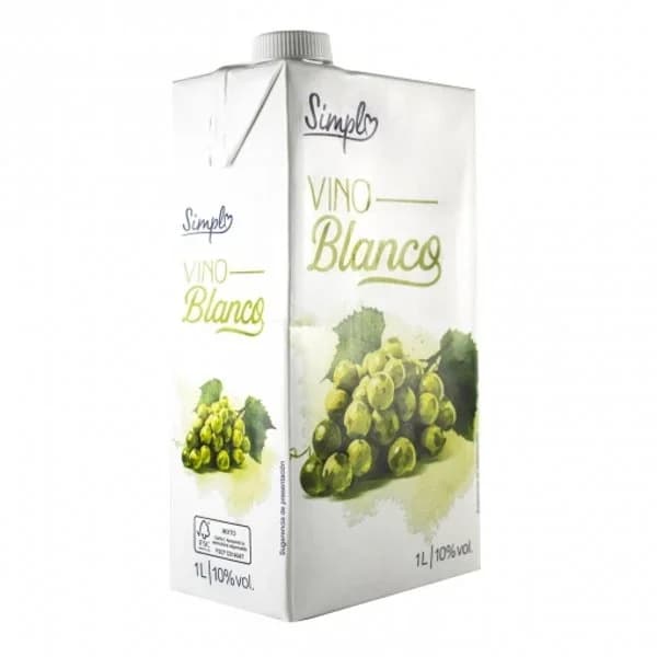 Vino blanco Carrefour Simpl brik 1 l. - 1 l - Imagen del producto en Findit
