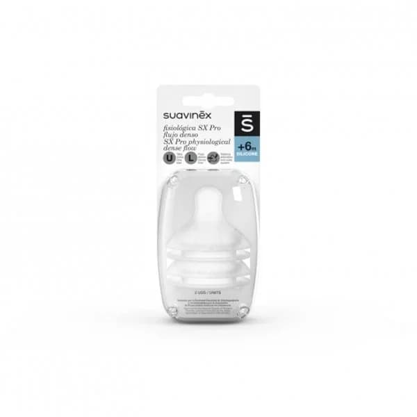 Tetina fisiológicas SX Pro de silicona de flujo denso +6m Suavinex 2 ud. - 1 ud - Imagen del producto en Findit