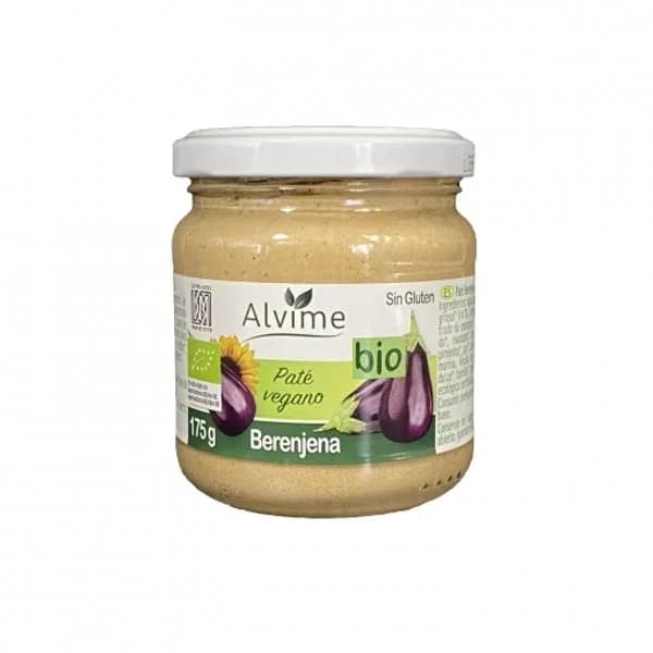 Paté vegetal de berenjena ecológico Alvime sin gluten y sin lactosa 170 g. - 0.17 kg - Imagen del producto en Findit