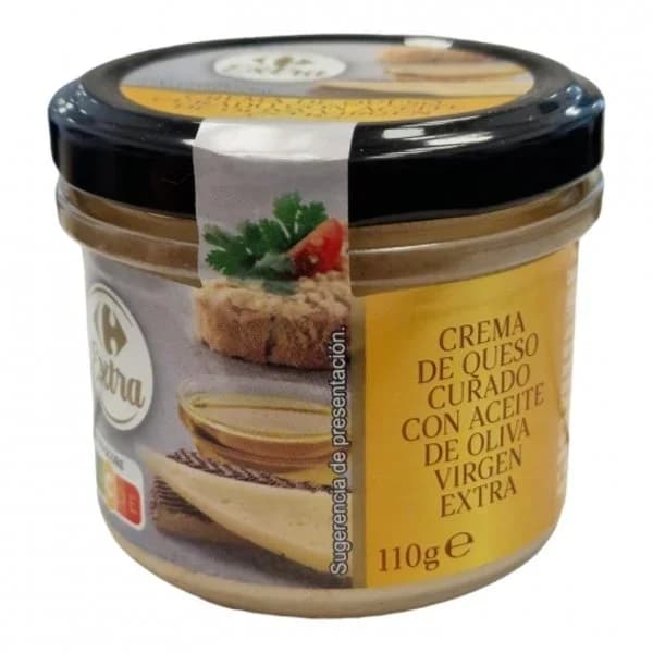 Crema de queso curado con aceite de oliva virgen extra Extra Carrefour 110 g. - 0.11 kg - Imagen del producto en Findit