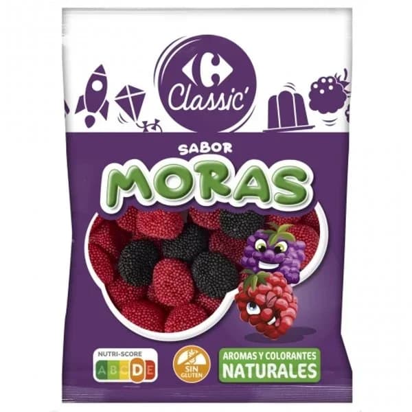 Moras de goma Carrefour Classic sin gluten 200 g. - 0.2 kg - Imagen del producto en Findit