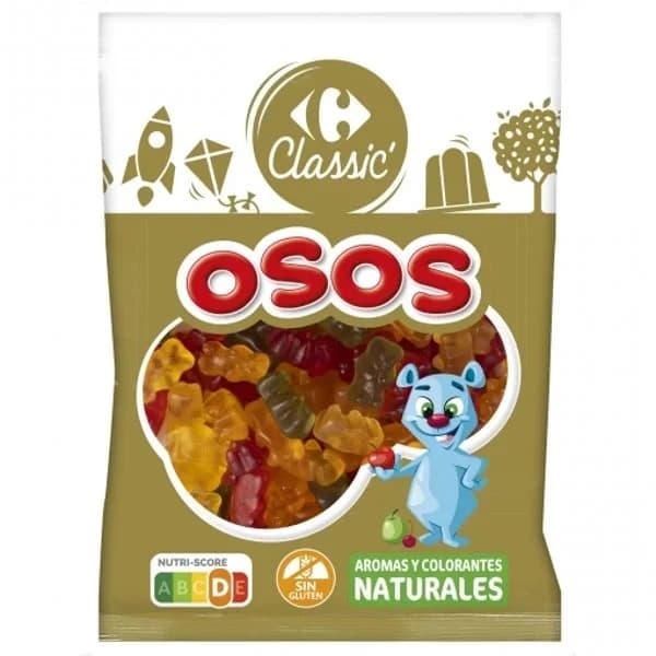 Ositos de goma Classic Carrefour sin gluten 250 g. - 0.25 kg - Imagen del producto en Findit