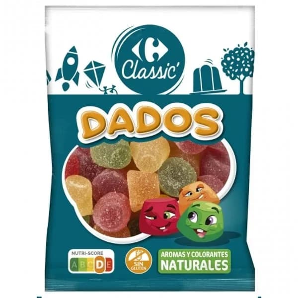 Dados de goma Carrefour Classic sin gluten 250 g. - 0.25 kg - Imagen del producto en Findit