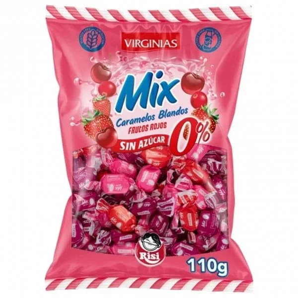 Caramelos blandos sabor frutos rojos sin azúcar Virginias sin gluten y sin lactosa 110 g. - 0.11 kg - Imagen del producto en Findit