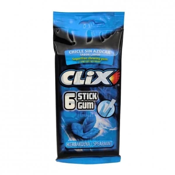 Chicles de hierbabuena sin azúcar Clix sin gluten pack de 3 unidades de 15,6 g. - 0.05 kg - Imagen del producto en Findit