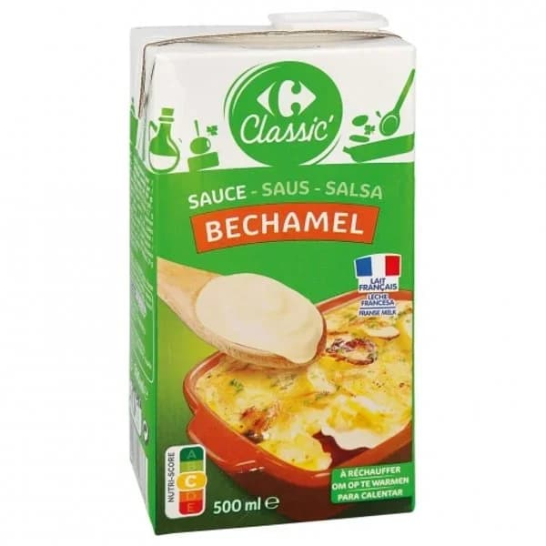 Salsa bechamel Classic Carrefour brik 500 ml. - 0.5 l - Imagen del producto en Findit